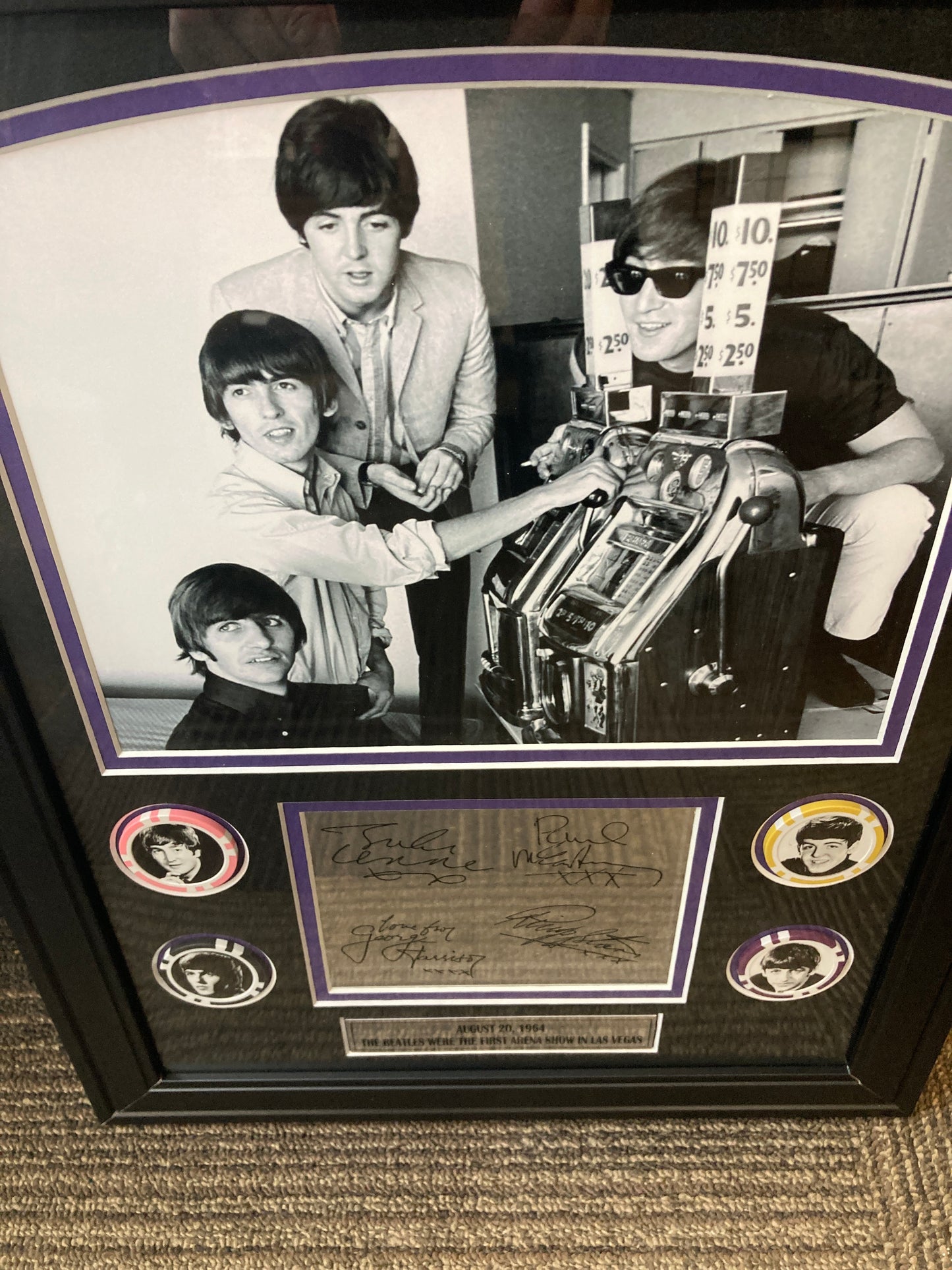 Beatles with poker chips FAC