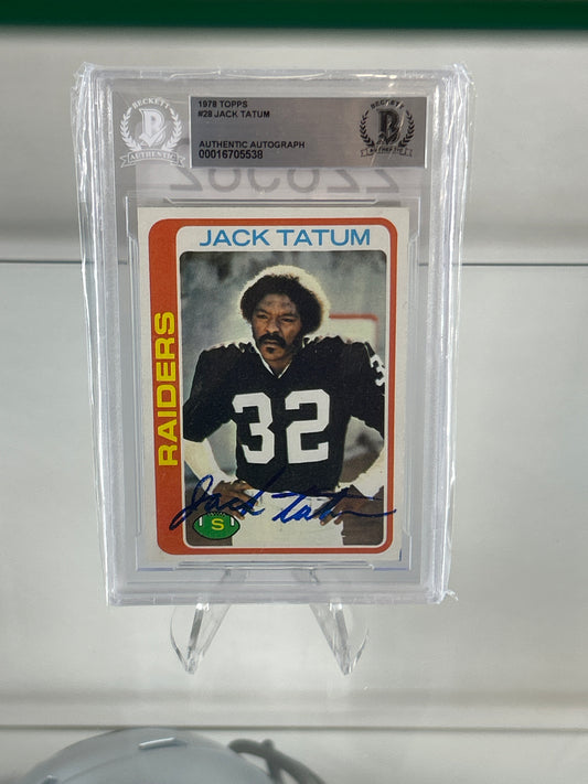 Jack Tatum SGN Topps Card FAC