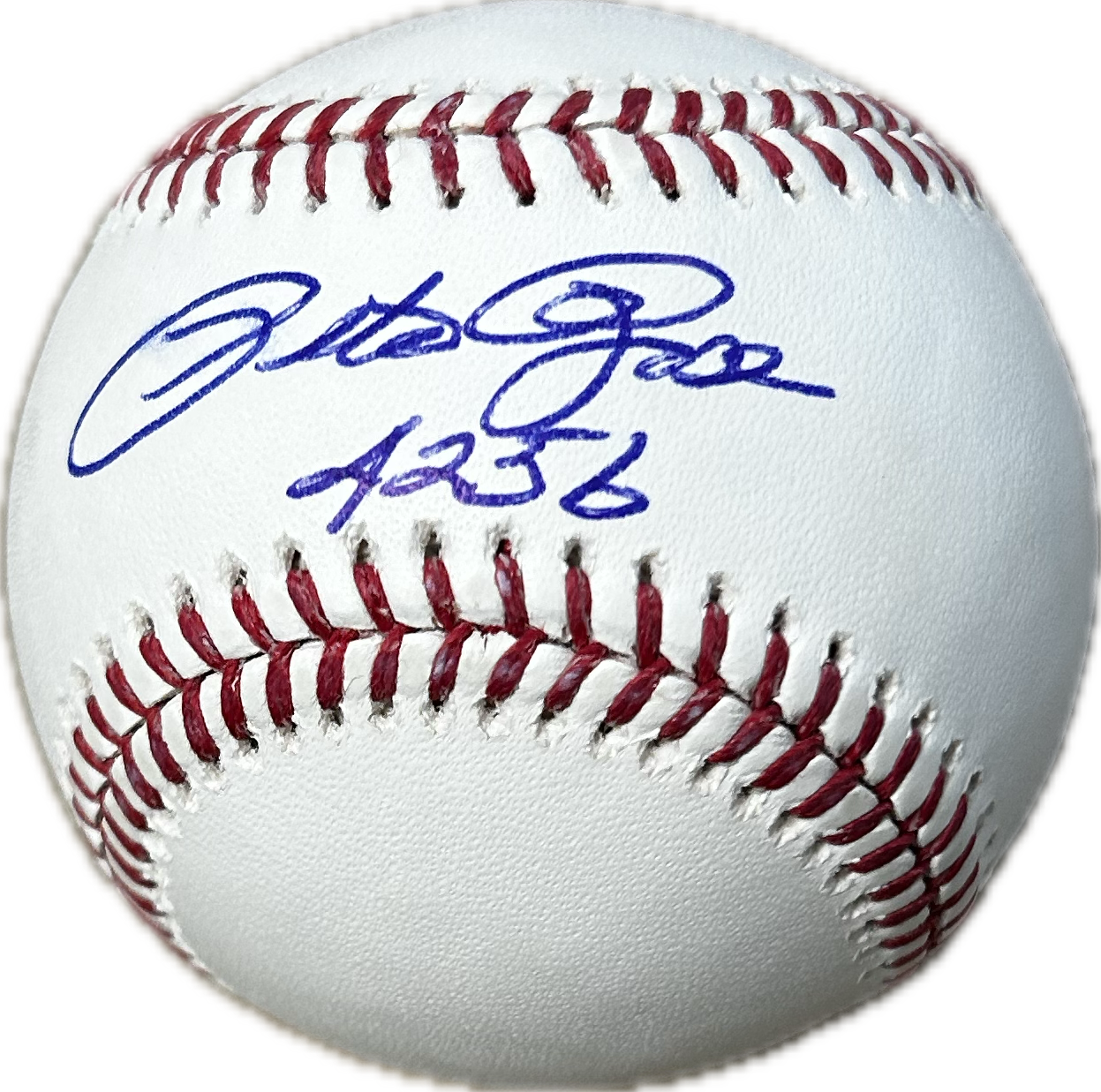 Pete Rose Autographed Official MLB Baseball Cincinnati Reds '4256' PR Holo COA (SI)